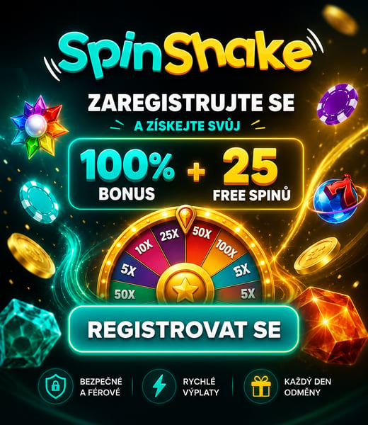 Registrace na SpinShake Casino